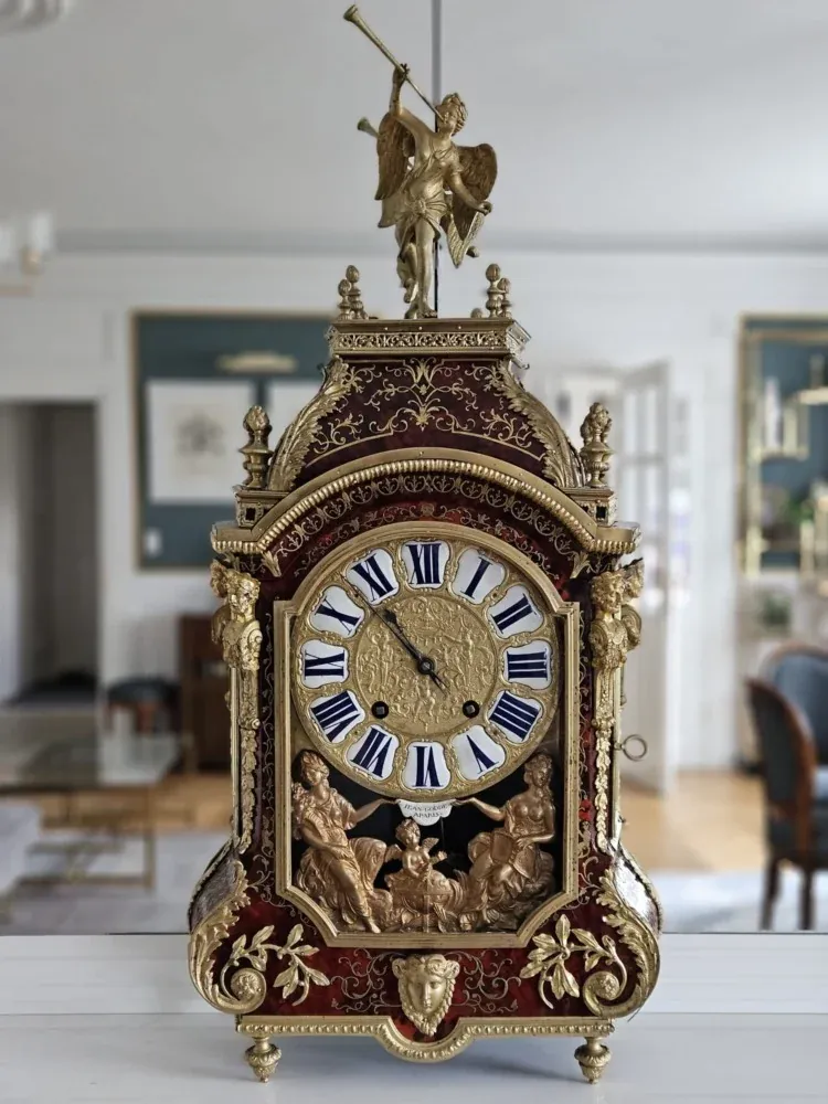Zegar z markieterią, mechanizm Jean Godde l'aîné, ok. 1720–30
