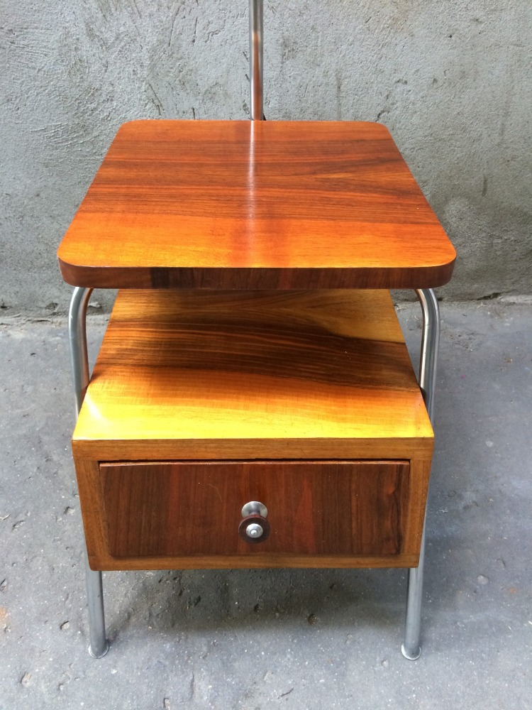 Szafka nocna z lampką PRL