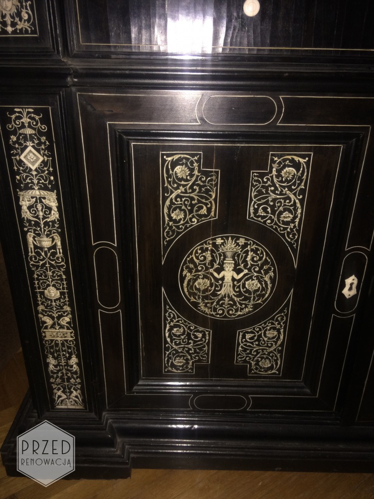 Kredens z nadstawką, II połowa XIX wieku, pracownia Ferdinando Pogliani