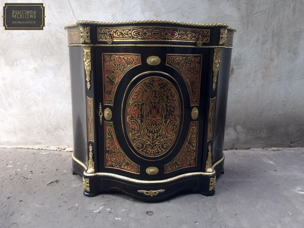 Meble Boulle inkrustacja renowacja