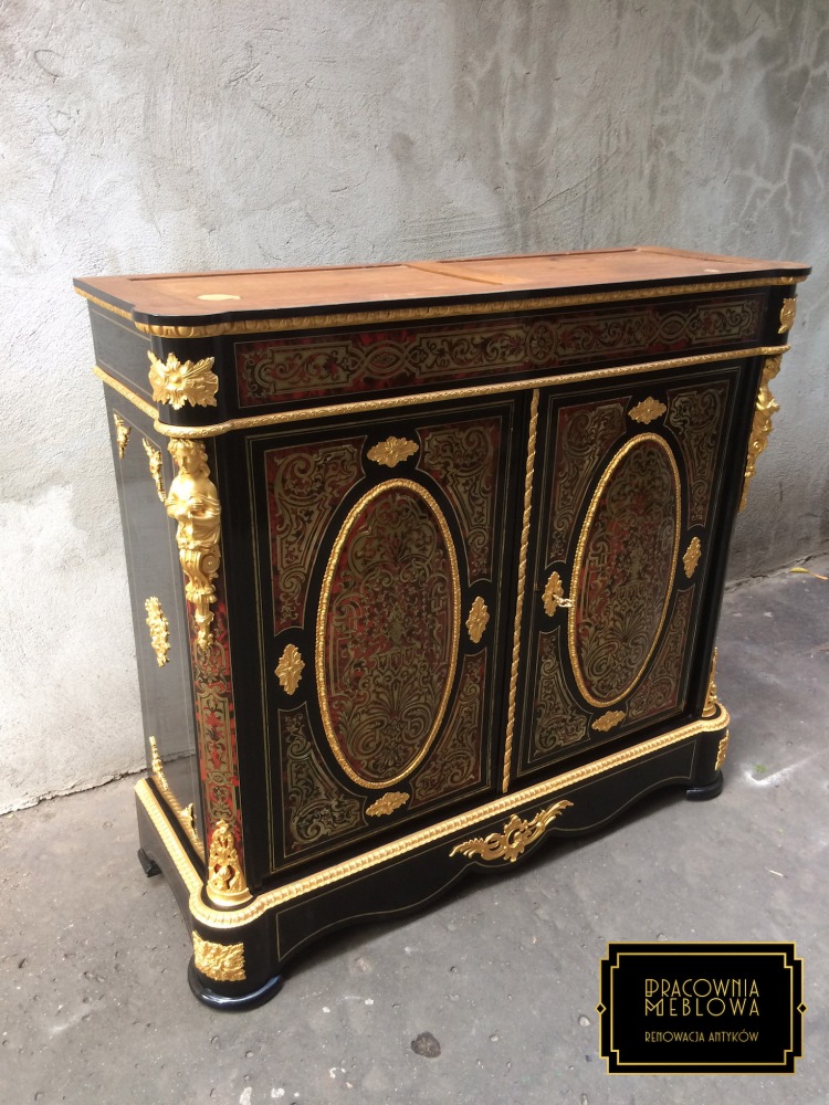 Meble Boulle inkrustacja renowacja