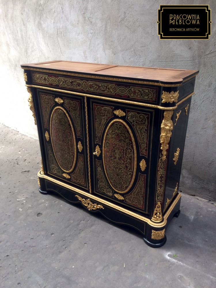 Meble Boulle inkrustacja renowacja