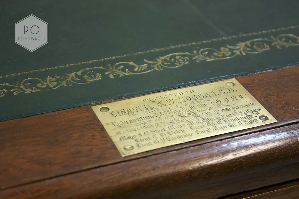 Biurko wojskowe (military/pedestal desk) renowacja mebli