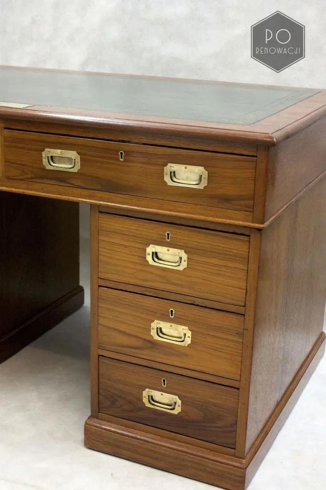 Biurko wojskowe (military/pedestal desk) renowacja mebli